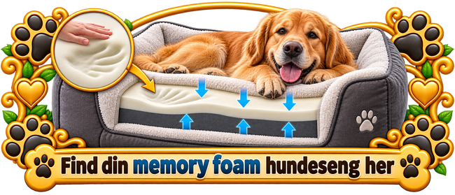 Find din memory foam hundeseng her