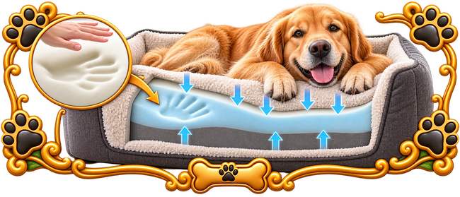 Hundeseng memory foam