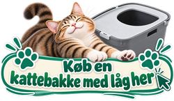 Køb en kattebakke med låg her